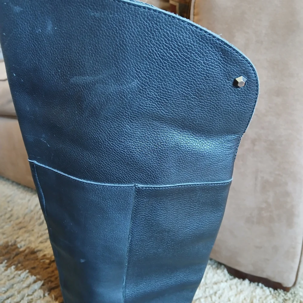 Vince Camuto Leather Black Over-the-Knee Riding Boots Women's 7M
